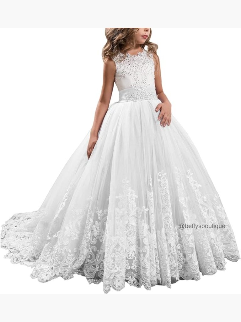 Girls Puffy Tulle Ball Gown Pageant Dress Prom Party